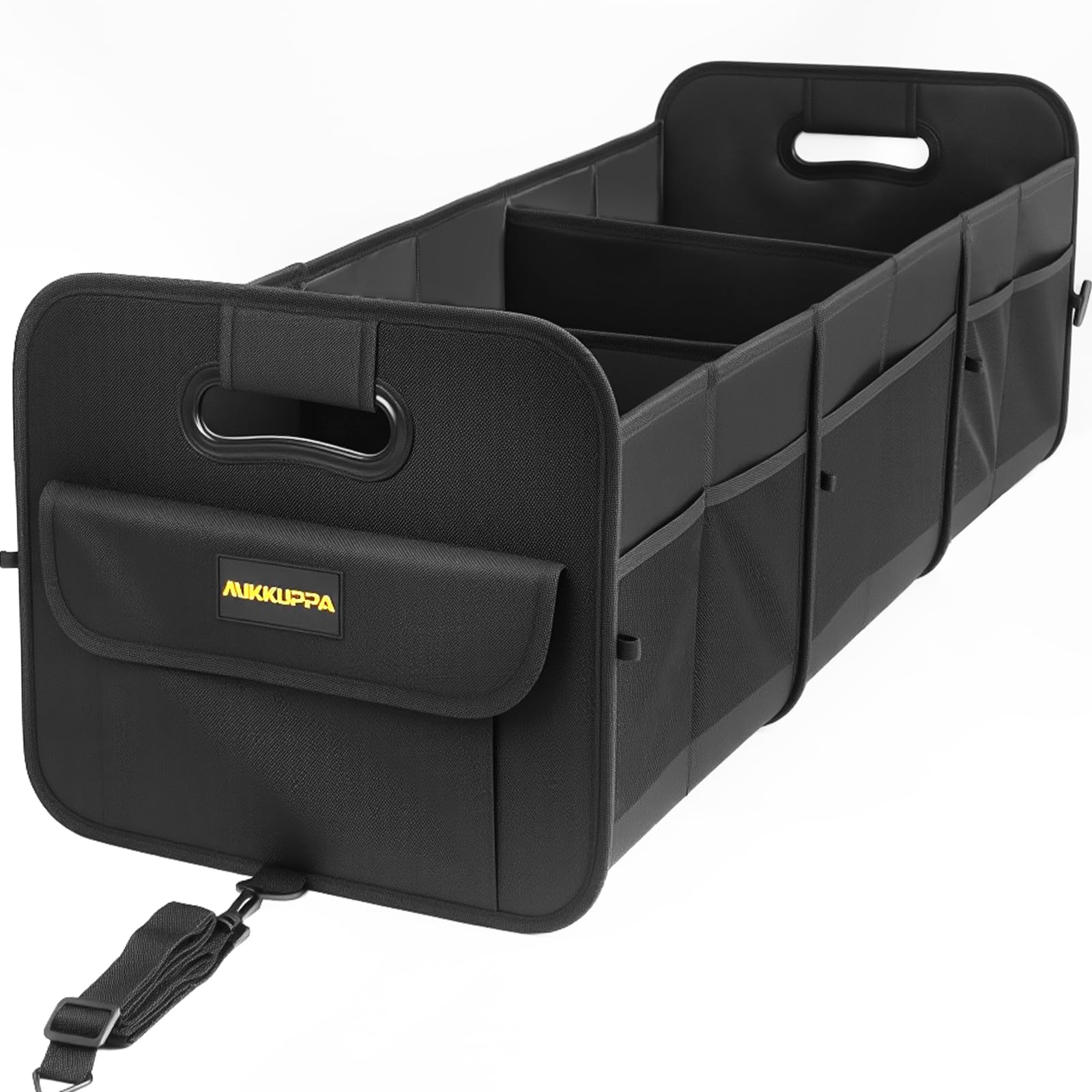 Photo 1 of MIKKUPPA Car Trunk Organizer - 105L Collapsible Large Trunk Organizer for Groceries, Trunk Storage Organizers for SUV Auto Truck Van with Non Slip Bottom (Black)