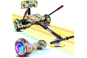 EPCTEK Scooter Seat Attachment Combo with Bluetooth Corlorful LED Lights, Adjustable Frame Length for Kids All Ages