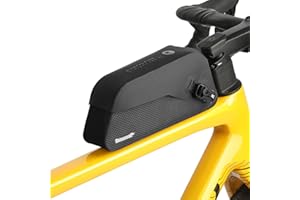 Rhinowalk Waterproof Top Tube Bike Bag IPX4 Magnetic Closure Frame Pack Slim Profile Fits Road Mountain Bike 1.0L