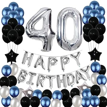 Home Garden Blue 40th Birthday Party Decorations Supplies Boys