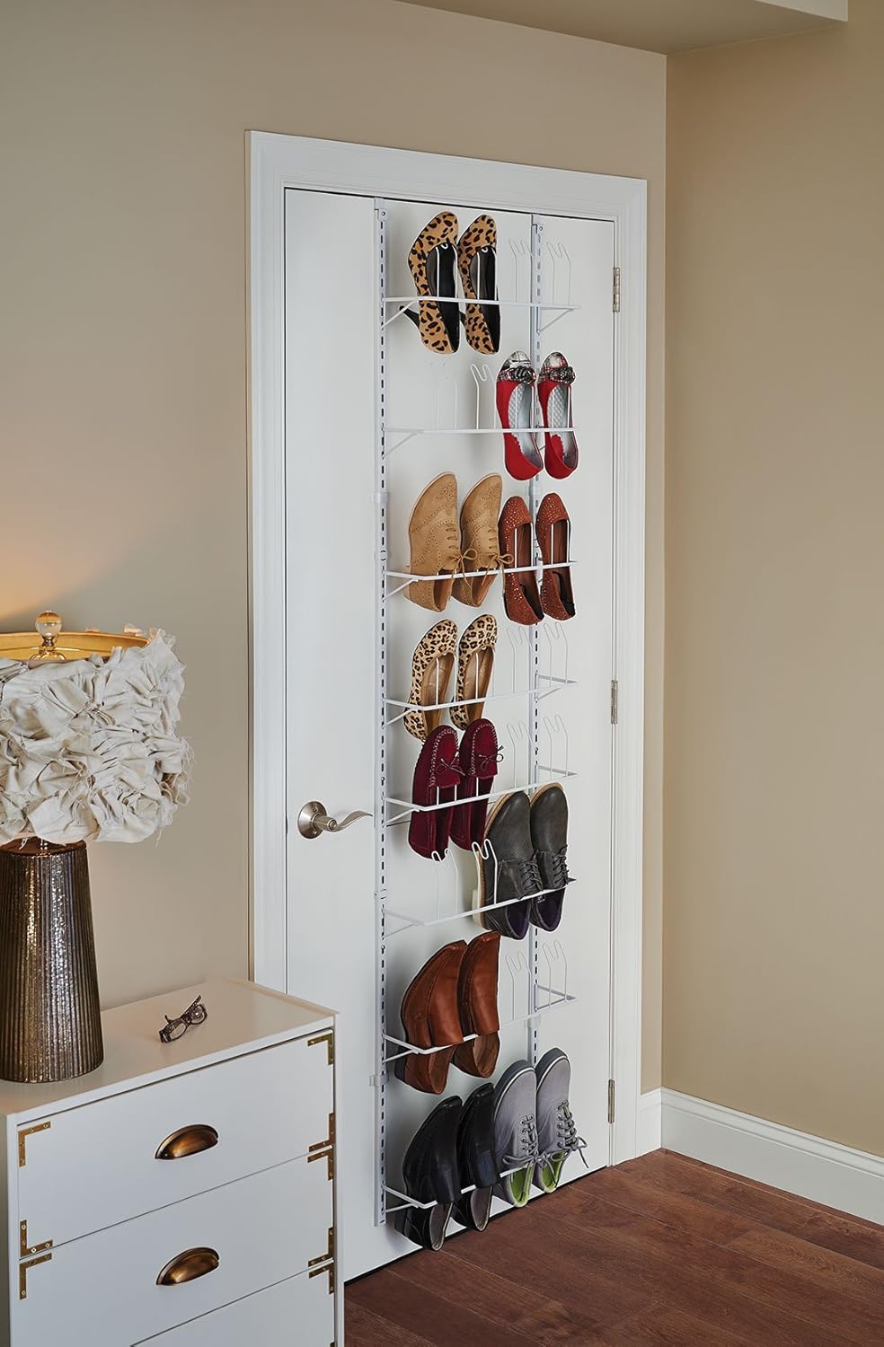 elfa shoe storage on Amazon Com Closetmaid 97536 Adjustable Wall Door Shoe Organizer Home Kitchen