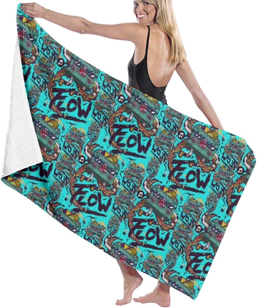 Asciugamano Spiaggia 100x180cm 100% Cotone - Morbido, Leggero, Per Mare, Spa E Yoga