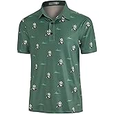 Yoimira Funny Golf Shirts for Men Polo Shirt Adult Humor Print Soft Quick-Dry Mens Polo Golf Short Sleeve for Gift & Party