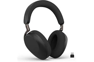 Jabra Evolve3 85 Over-Ear Wireless Bluetooth Headset with Microphone for Work, USB-C, AI Voice Call Technology, Adaptive Acti