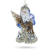 Did Moroz with Rope Blown Glass Christmas Ornament