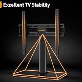 Perlegear Universal Swivel TV Stand 26-60 inch, Height Adjustable, 400x400 VESA view 4