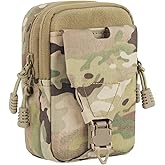 Tactical EDC Pouch Molle Utility Pouch Gadget Organizer Holder Bag Phone Holster Waist Pack Admin Pouch Tool Pocket for Outdoor Hunting