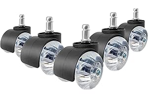 Office Chair Wheels Replacement for Hardwood Floor, Roller Blade Wheels Office Chairs Heavy Duty Desk Chair Casters for Carpe