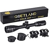 Goetland Rifle Scope 3-12x40 AO Red Green Blue Illuminated Crosshair SFP Mounts for Air Gun Airsoft Crossbow Hunting Tactical
