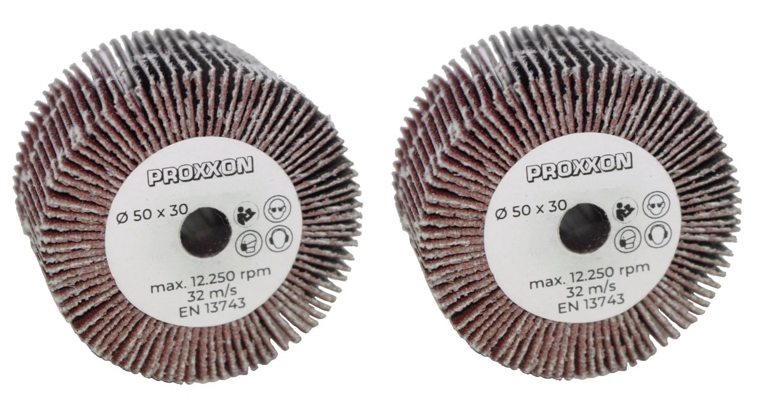 Proxxon 28562 Sanding Mop Roller Grain 120 for was/E and was/A 2 Pieces/Pack