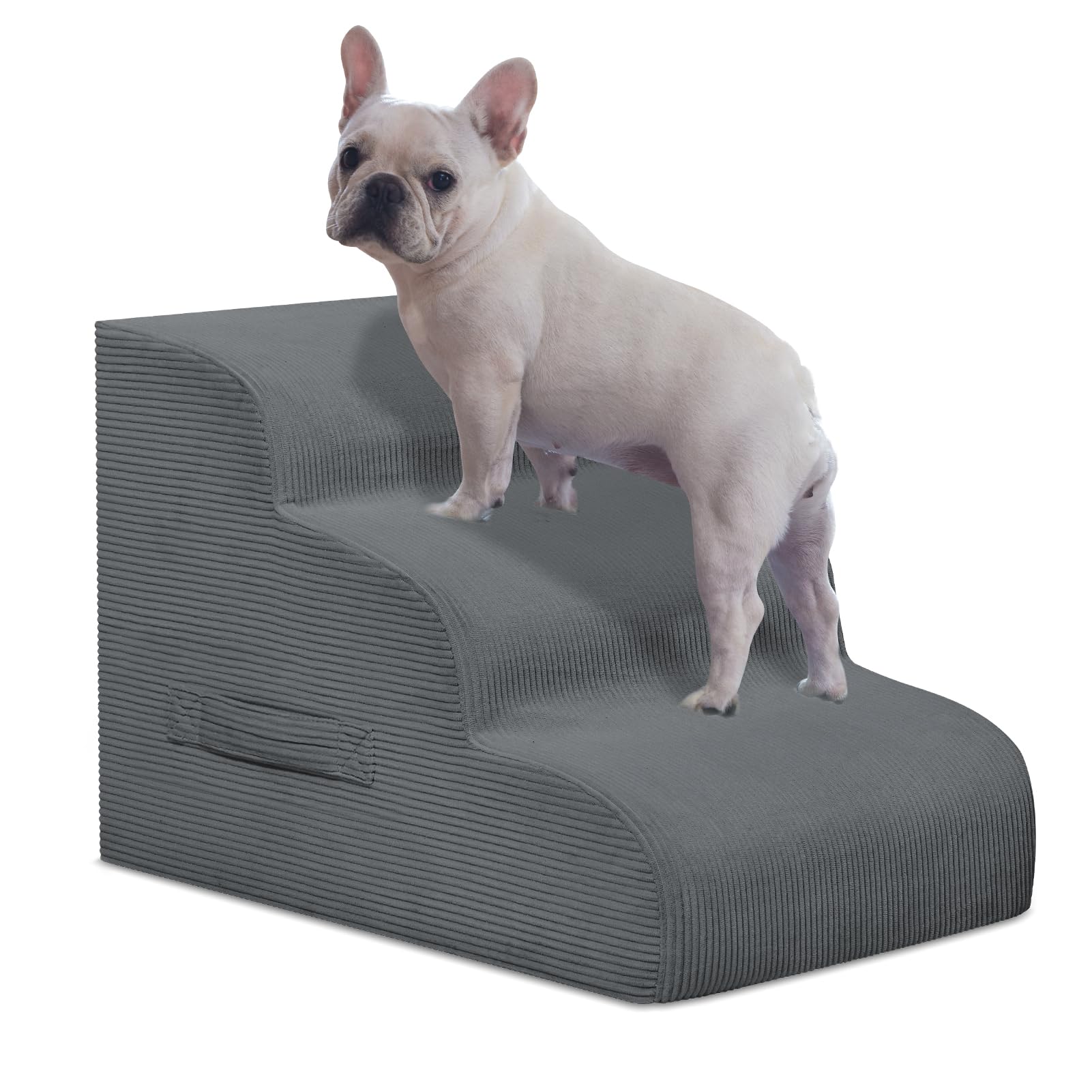 Photo 1 of Mesa Lemon Dog Stairs & Steps for High Beds, 3 Steps High Density Foam Waterproof Dog Ramp for Small Dogs and Cats, Pet Stairs with Removable Washable Cover for Bed, Couch, Sofa and Car (H:16")