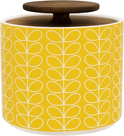 Orla Kiely Linear Stem Storage Jar Yellow 1l Amazon Co Uk