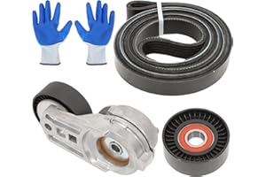 GAOGSIY 39269 Engine Serpentine Belt Tensioner Idler Pulley Kit fits Wrangler 3.8L V6 2007 2008 2009 2010 2011 Belt Tensioner with Pulley Kit Set Replaces 89033, 5080243AA