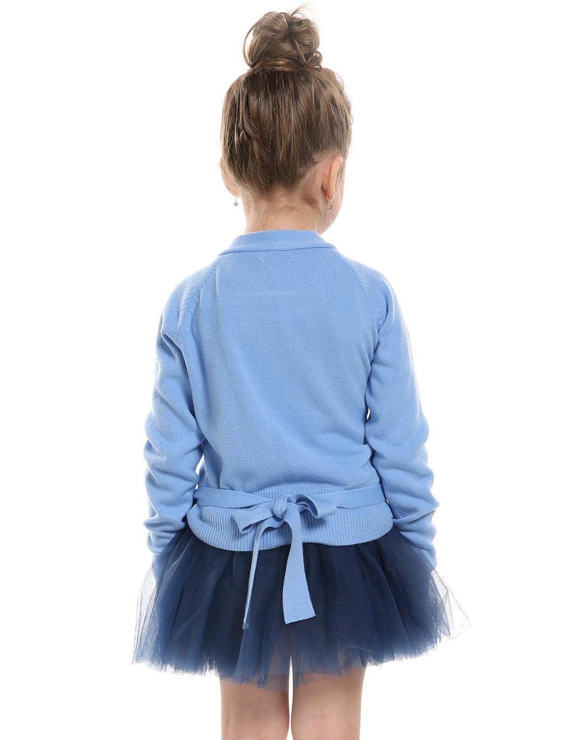 Kidsmian Little Girls Classic Long Sleeve Knit Wrap Top Ballet Dance