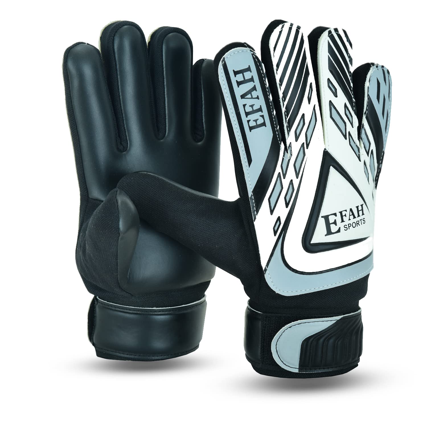 EFAH SPORTS Football Goalkeeper Gloves for Boys kids children youth Goalie Glove with Strong Grip Palms