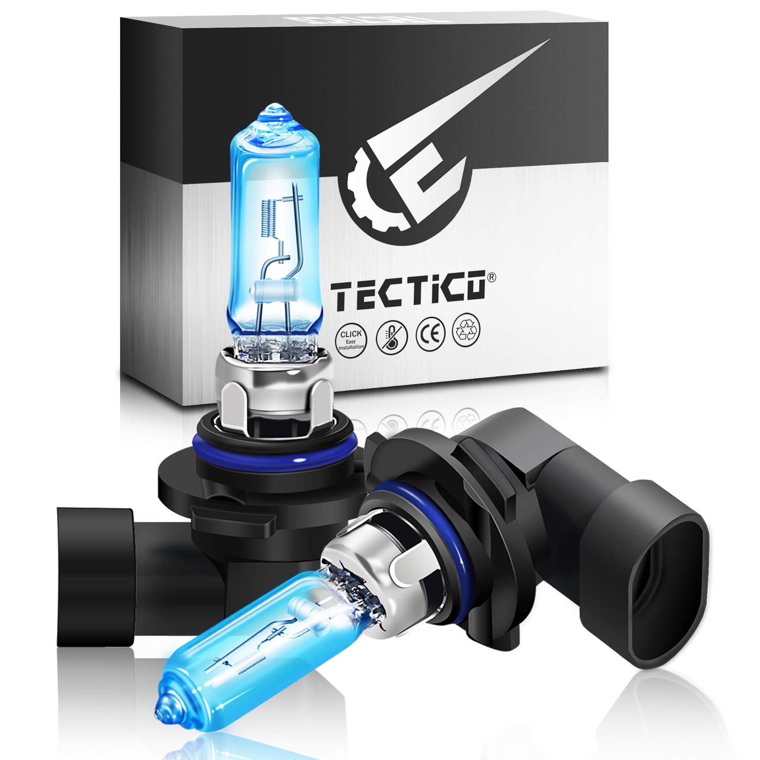 TECTICO HB3 9005 Headlight Bulbs 12V 65W Warm White +130% Ultra Super Bright Fog Light DRL Car Halogen Upgrade Replacement, 2 Lamps