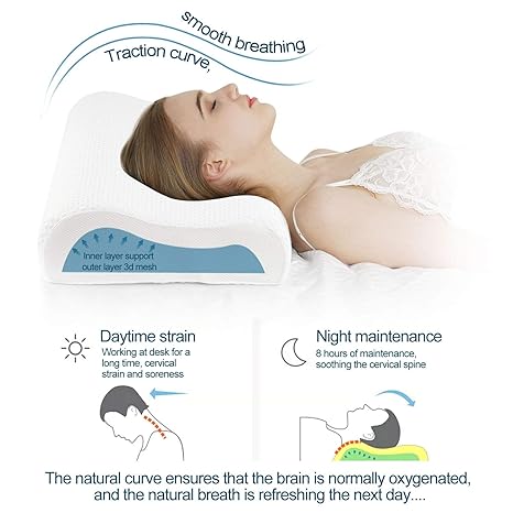 Memory Foam Cervical Contour Medical Pillow For Sleeping