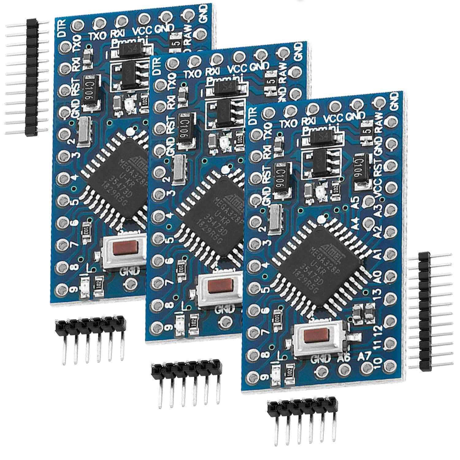 AZDelivery 5 x Pro Mini with 5V Compatible with ATmega328 and 16MHz including eBook