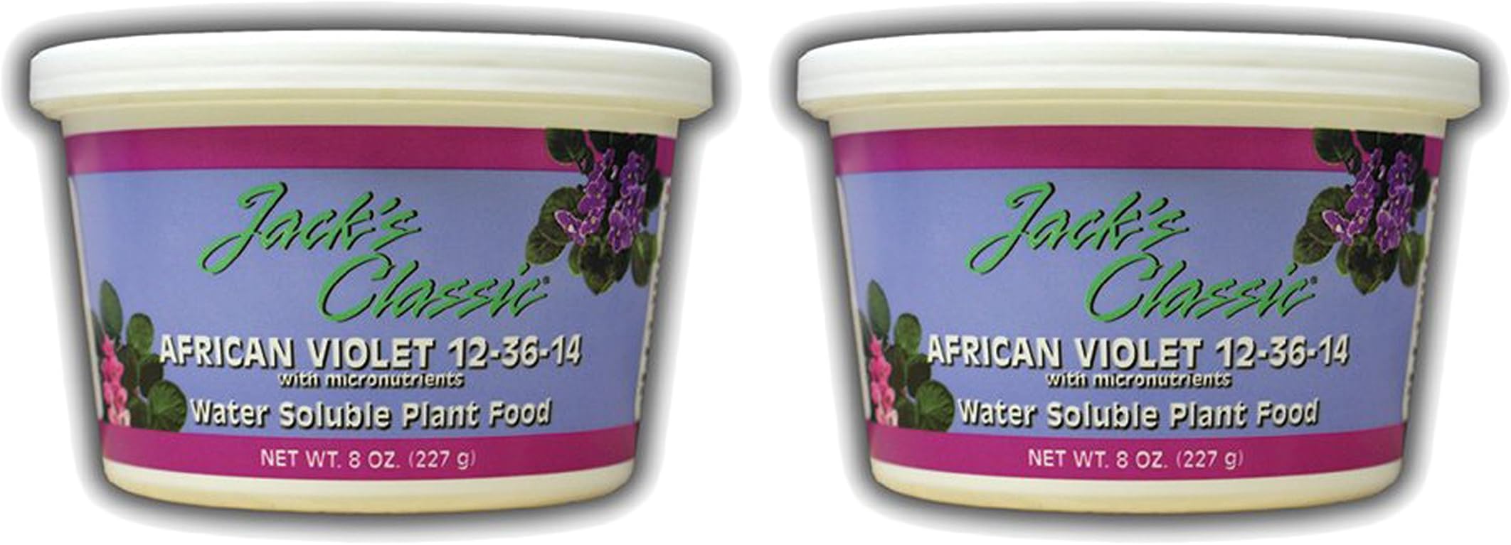 Set of 2 JR Peters 8 oz. Jack’s Classic African Violet 12-36-14 Bundled by Maven Gifts