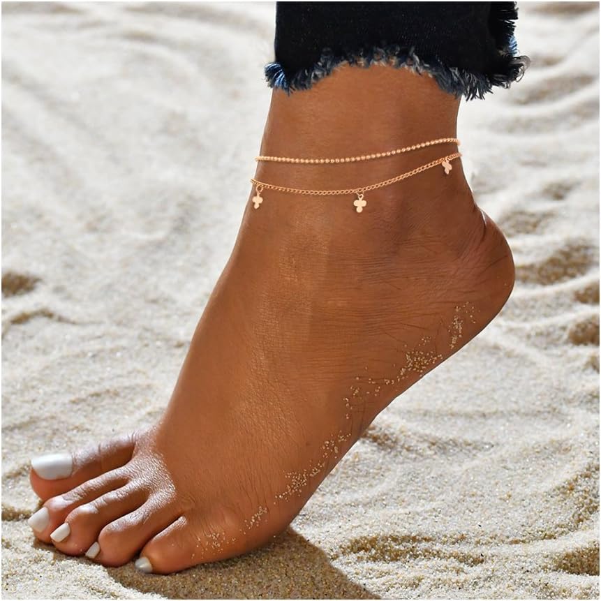 MocyaInfinity Anklet Foot Chain Beach Jewelry Bohemian Anklet Layer Anklet Woman Jewelry