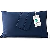 Bedsure King Size Pillow Cases Set of 2 - Navy Microfiber Pillowcases 2 Pack, Super Soft Double Brushed Pillow Case Cover with Envelope Closure, Wrinkle, Fade and Stain Resistant, 20x36 Inches