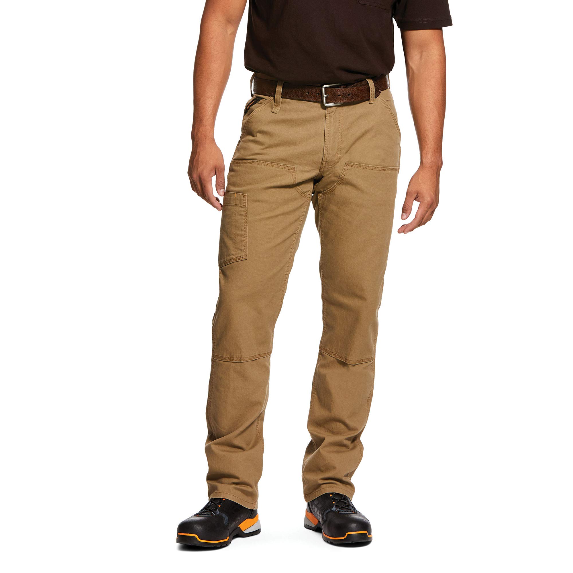 Photo 1 of ARIAT Men’s Rebar M4 Relaxed DuraStretch Washed Twill Dungaree Boot Cut Pant Field Khaki