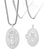 SIPURIS Wheel of Hecate Necklace for Women Men Triple Moon Goddess Pendant Magic Amulet Jewelry
