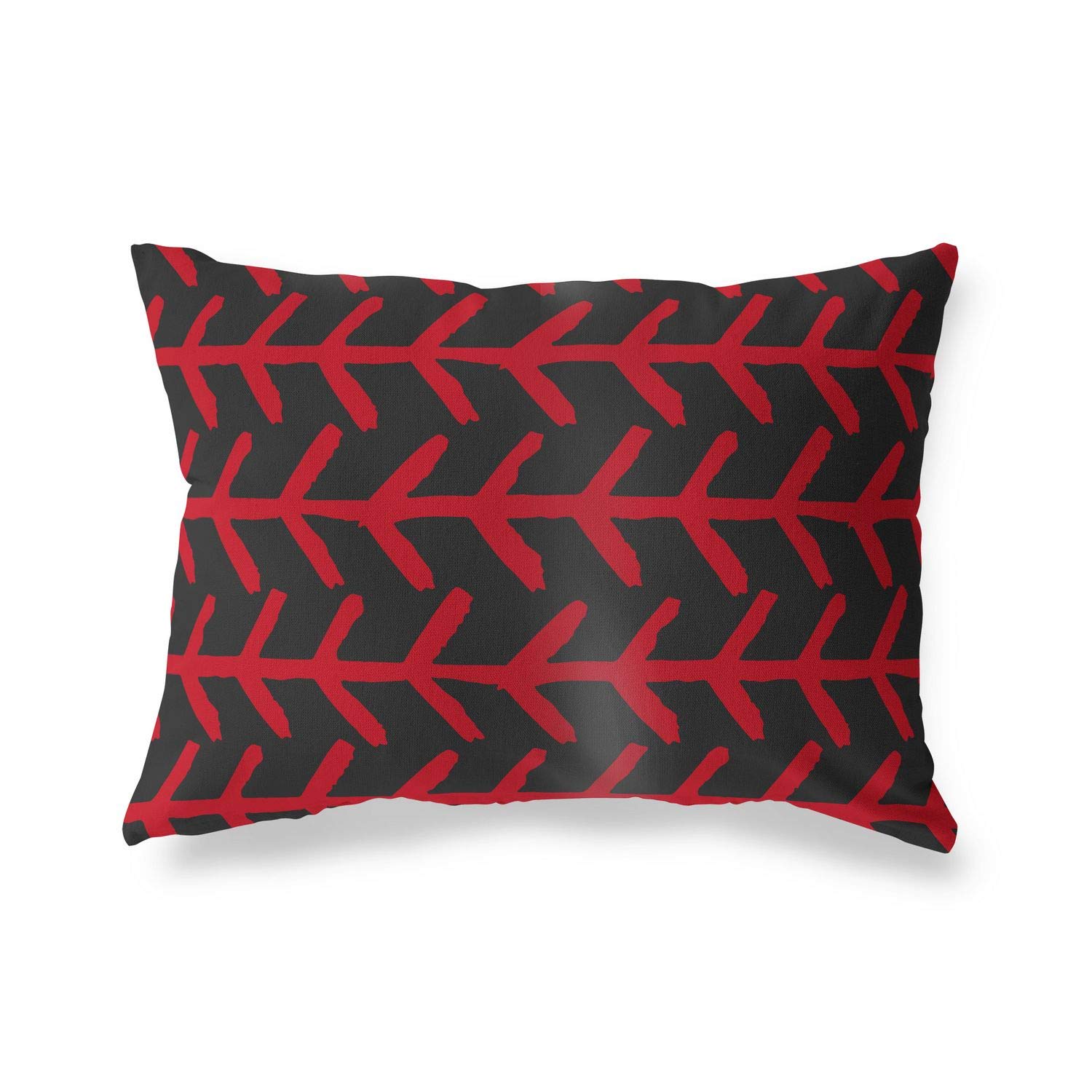 Bonamaison Decorative Cushion Cover Red & Black, Throw Pillow Covers, Home Decorative Pillowcases for Livingroom, Sofa, Bedroom, Size: 35x50 Cm - Designed and Manufactured in Turkey
