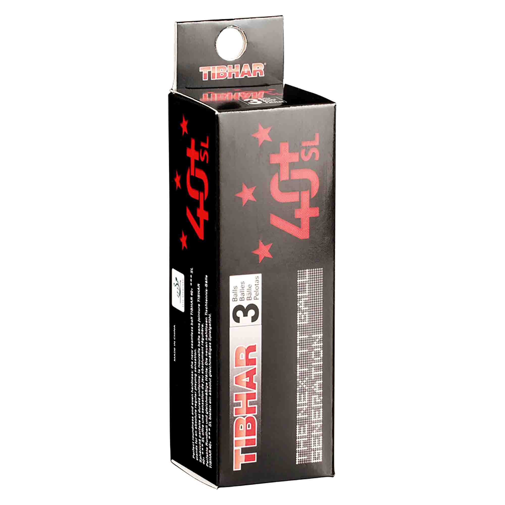 Tibhar 40+ 3 Star Table Tennis Balls, white, 525