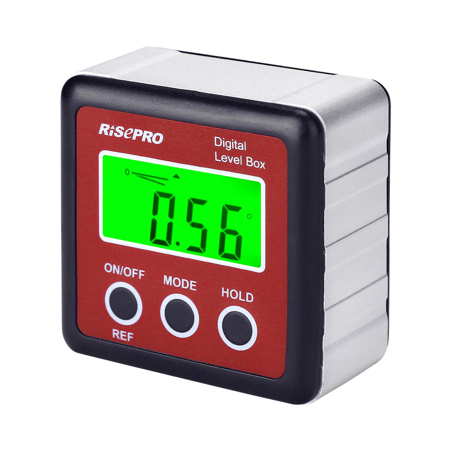 RISEPRO Digital Level Box Angle Gauge Protractor Inclinometer Bevel Box with Data Hold, Magnet Base, LCD Display w/Backlight, Calculating for Carpentry, Building, Masonry, Automobile
