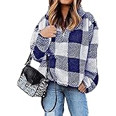 BTFBM Womens Sweatshirt Sherpa Quarter Zip Pullover Fall Winter 2026 Long Sleeve Fleece Sweaters Hoodies Sweatshirts Clothes