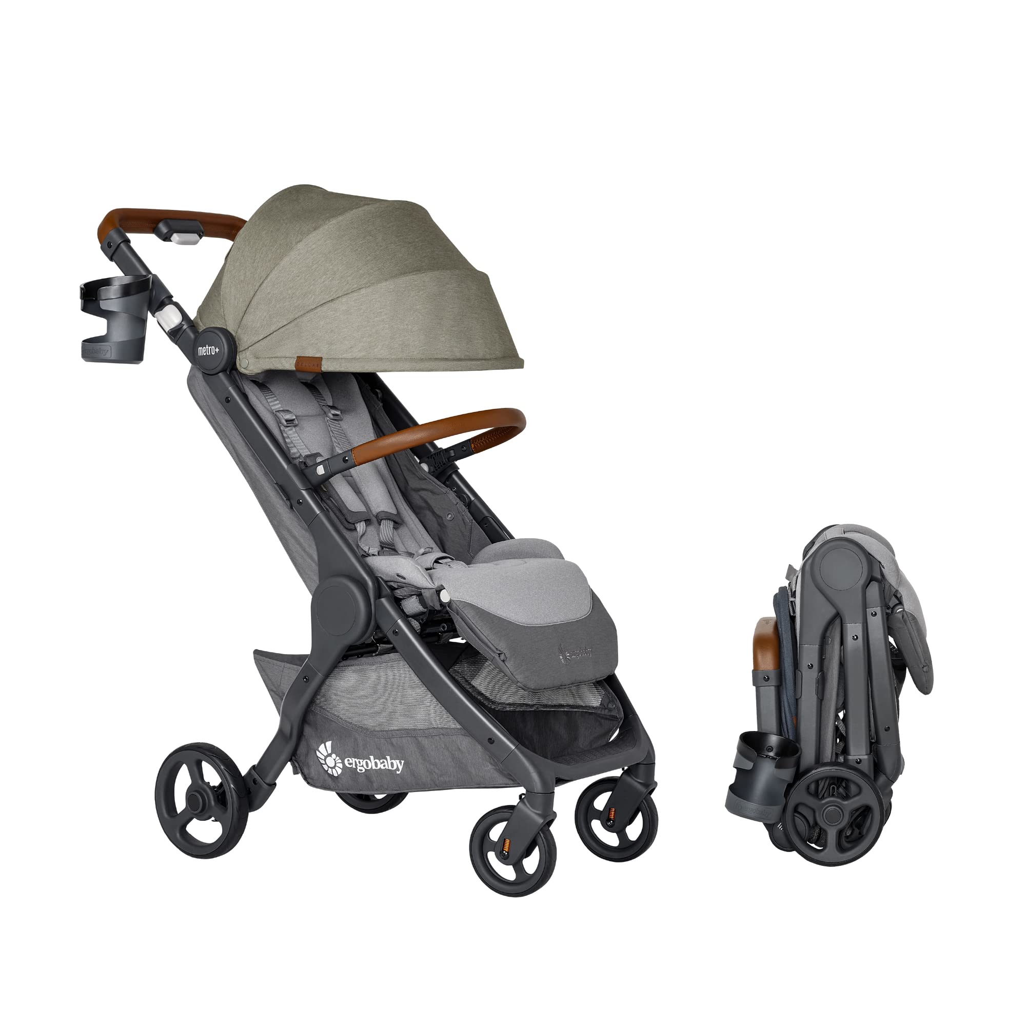 Ergobaby Metro+ Deluxe Compact Baby Stroller, Lightweight Umbrella Stroller Folds Down & Metro+ Compact City Stroller Accessories: Support Bar