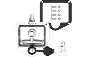 Loclink T-Handle Truck Tool Box Latch Replacement kit 304 Stainless Steel Folding Lock with Keys,Truck Box, Trailer Door, RV,