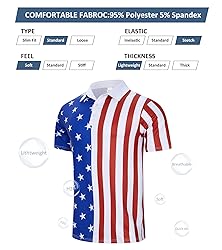 uideazone Mens USA Polo Shirts American Patriotic