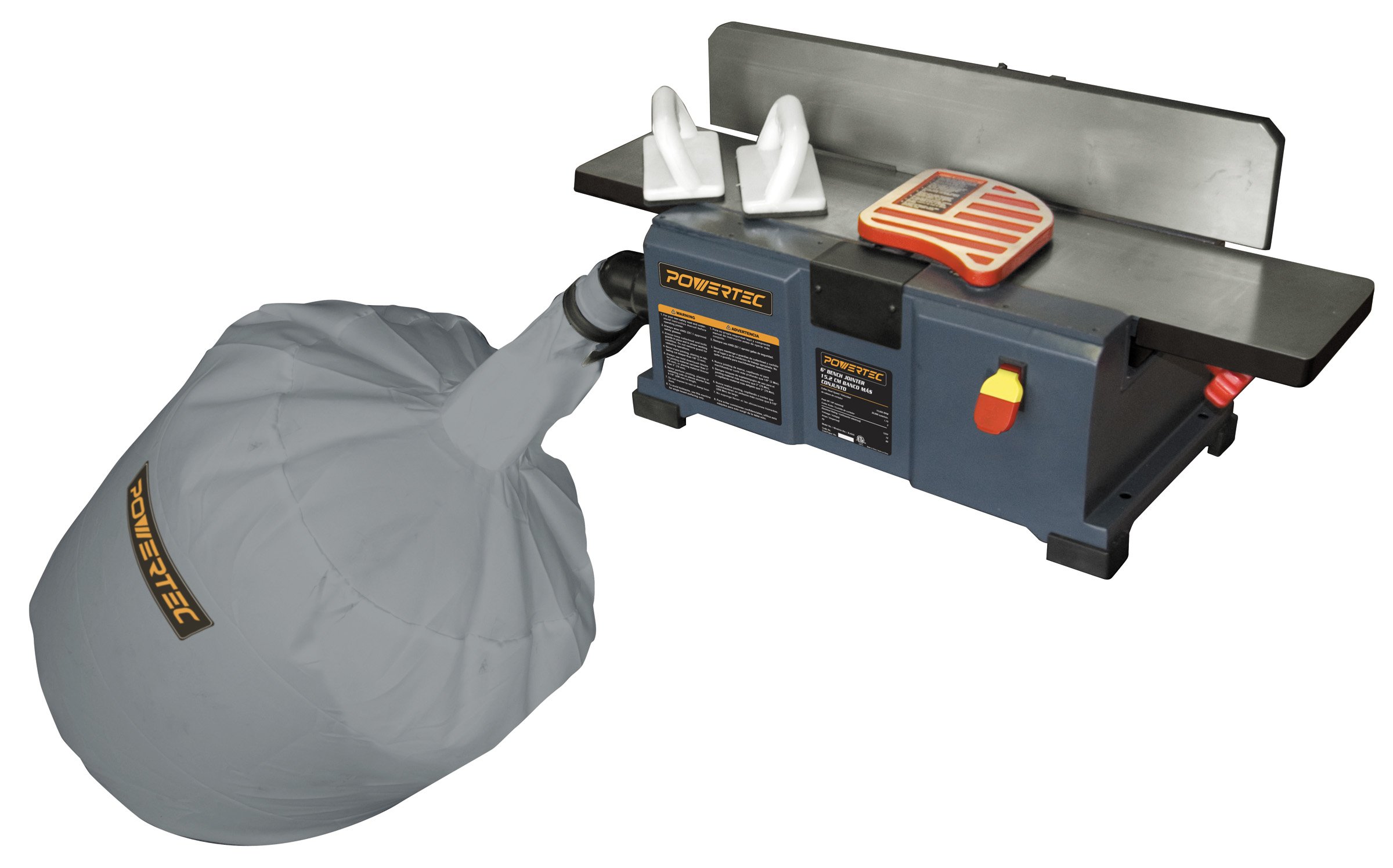 POWERTEC BJ600 Bench Jointer with BuiltIn Dust Collection, 61/8Inch