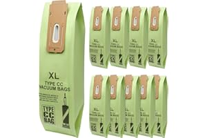 BIHARNT 10 Pack Replacement Type CC Vacuum Bags for Oreck XL XL2 XL7 XL21 Upright Vacuum Cleaner,Part # CCPK8, CCPK8OH, CCPK8DW, AK1CC6A