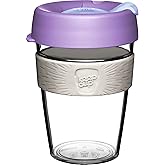 KeepCup Original, Lightweight Plastic Reusable Coffee Cup with Splashproof Sipper Lid - Medium 12oz/340ml - Moonshine