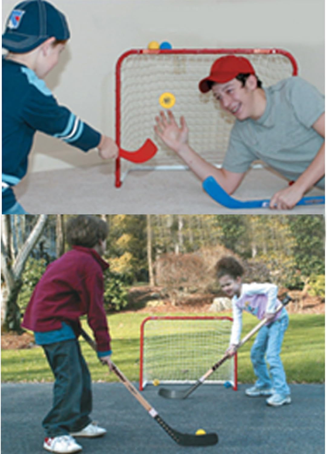 EZGoal Double Mini Folding Goal, Red/White : Hockey Goals : Sports & Outdoors