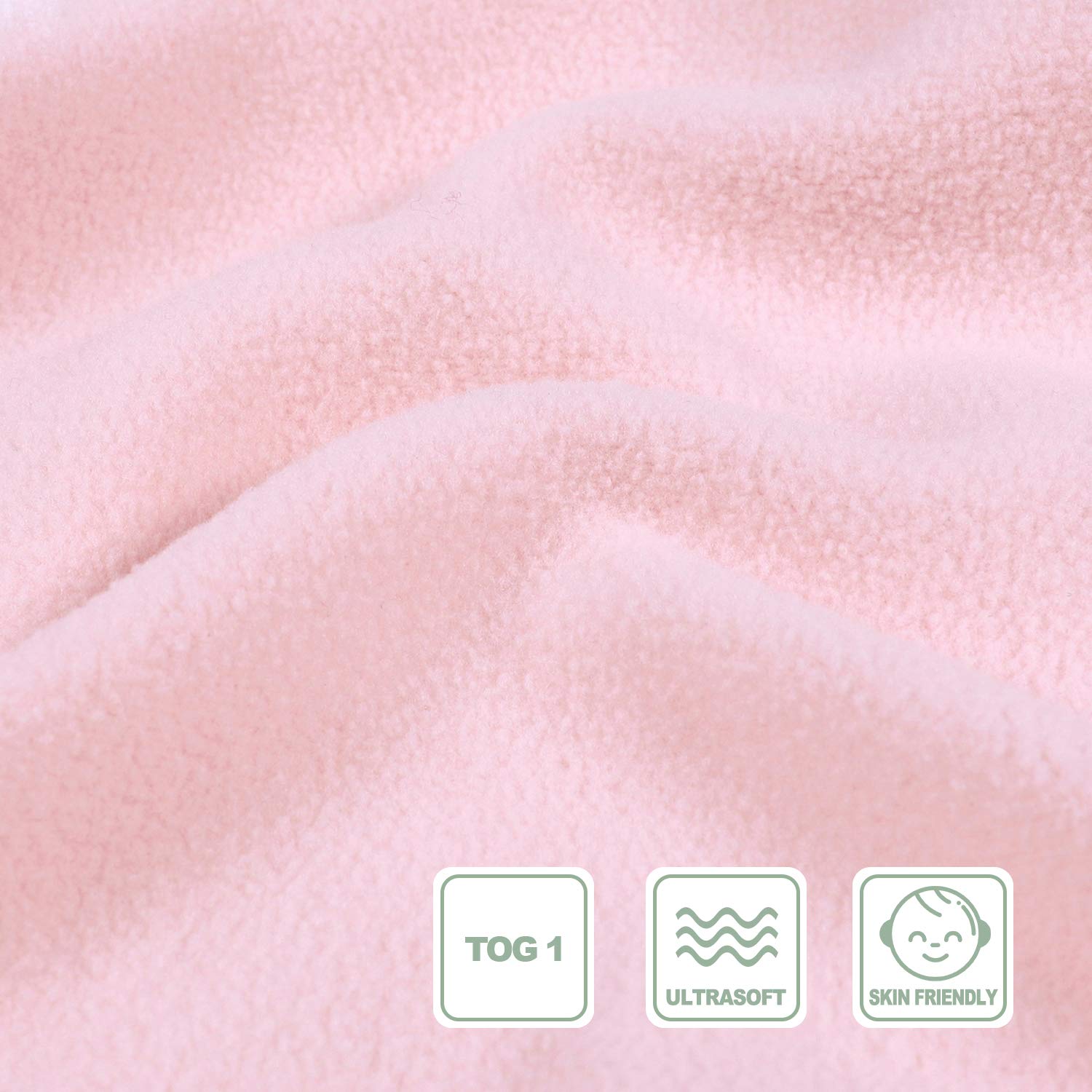 TILLYOU All Season Micro-Fleece Baby Sleep Bag and Sack with Inverted Zipper, Clothes for Toddler Girl Ages 18-24 Months, Sleeveless Warm Ultra Soft Plush Wearable Blanket TOG 1, X-Large XL, Pink Fox: Baby
