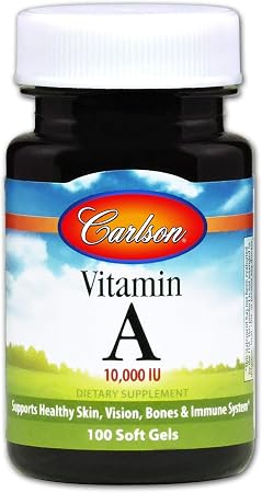 Carlson labs vitamin a Natural 10.000 iu 100 Soft Gel (088395011115)