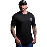 Born Primitive Men's Tactical Reaper Tee | Lightweight Athletic Fit Short Sleeve Crew Neck T-Shirt with American Flag Sleeve