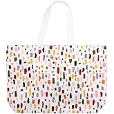 kate spade new york Large Canvas Tote Bag for Women, Cute Bag for Work, Teacher, Beach, Book Tote with Pocket
