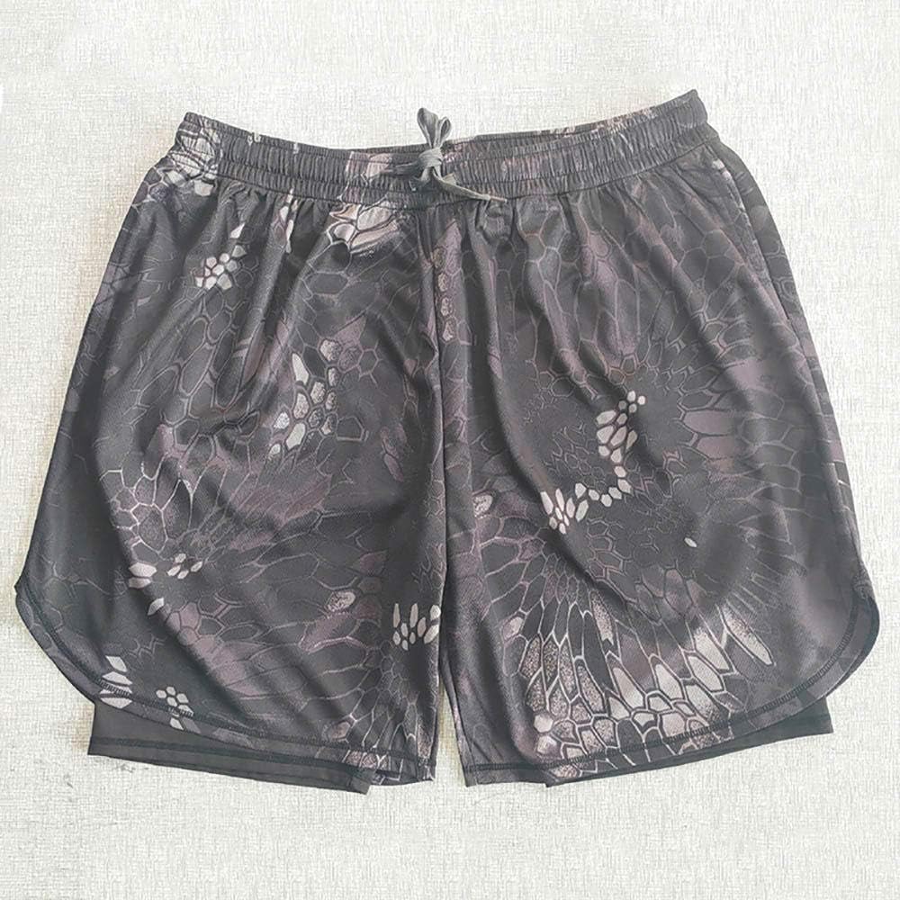 JJGO 2 in 1 Running Shorts Men Jogging Shorts Men's 2 in 1 Shorts Gym Fitness Built