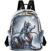 ALAZA Wolf Galaxy Nebula Landscape Women Backpack Purse Ladies Fashion Shoulder Bag Daypack Travel Bag 7.5L
