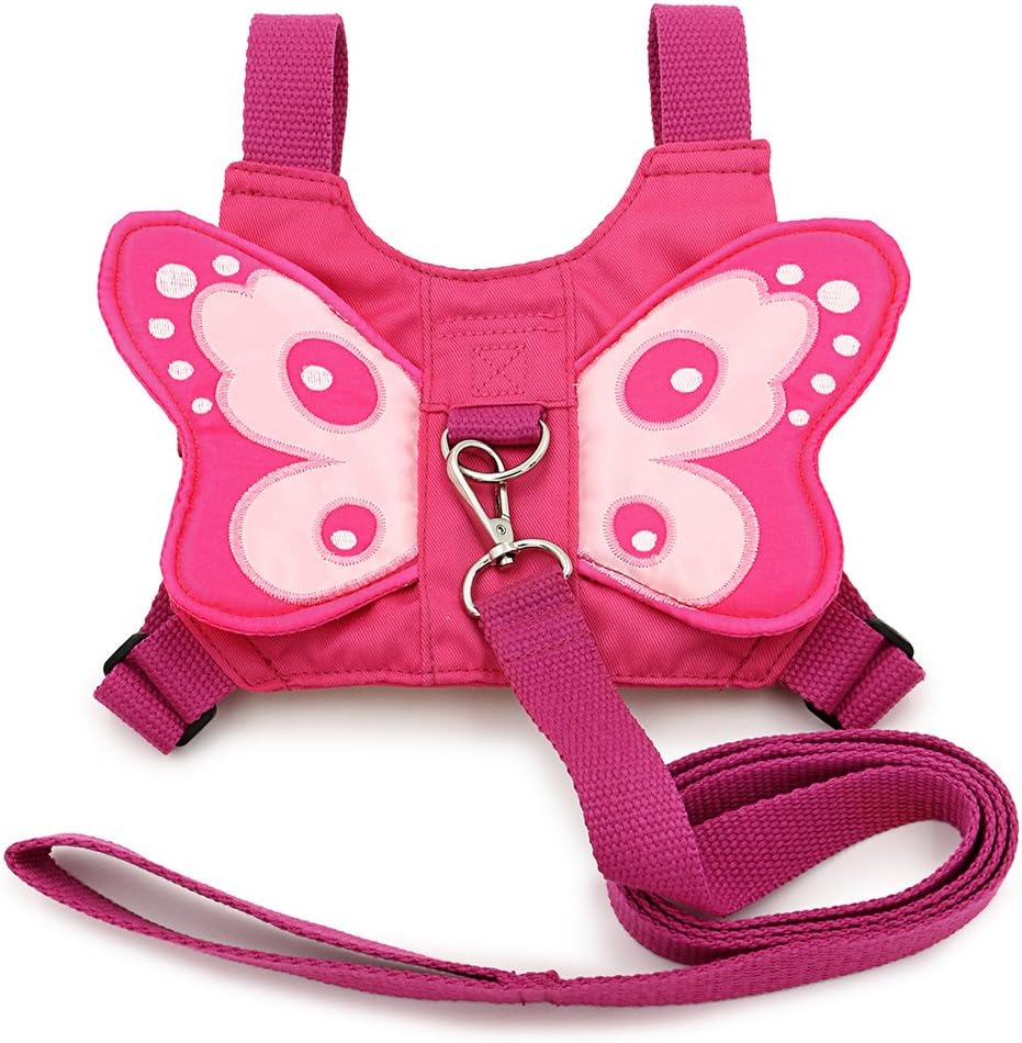BTSKY Baby Toddler Kids Butterfly Wings Safety Harness Reins Strap Belt Lead Pink