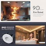 Sweier Fire Rated LED Downlights 5W 3000K Dimmable IP65 70mm Hole Pack of 4 view 3