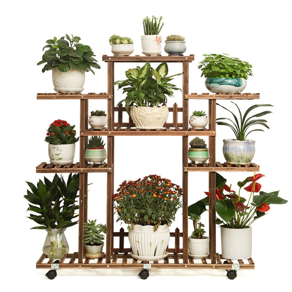 値引 J 園芸ラック ラワースタンド 花の棚植物の棚木製の立っている花の棚シェルフ庭の植物の表示植物の鍋ホルダー棚 ラック庭の収納棚バルコニーのための屋内または屋外の装飾用ラック リビングルームガーデンと商業フェンス112x25x110cm B07cqrrkhx 信頼 90a3acu