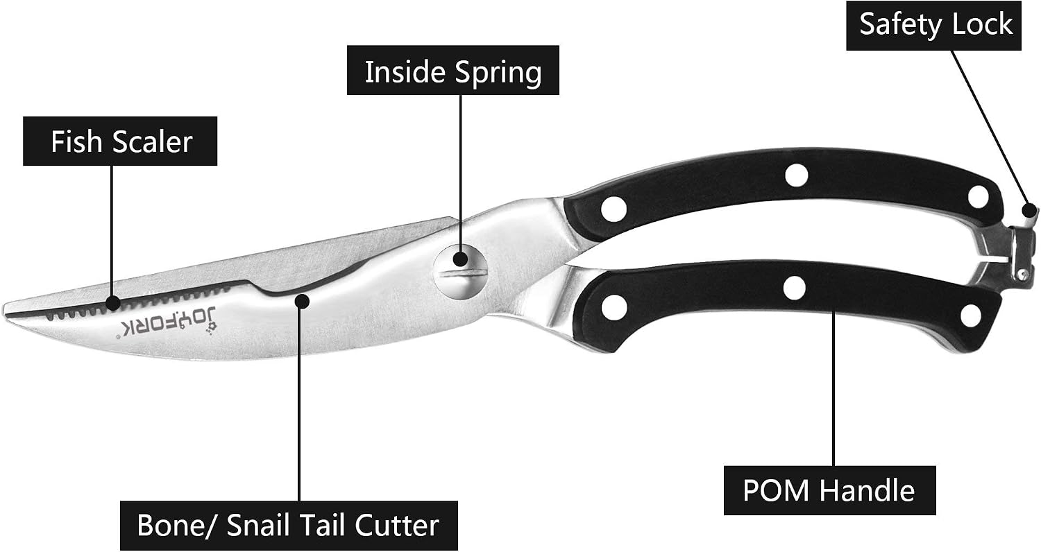 Richardson Sheffield R07000P294654 V Sabatier Kitchen Shears, Black, 8.5 x 2.5 x 37.5 cm - Image 4