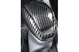 YAKANEY for Totoya RAV4 2019-2025 Gear Shift Knob Cover, Carbon Fiber Grain Interior Protective Gear Shift Trim for Toyota Highlander 2020-2025- Carbon Fiber