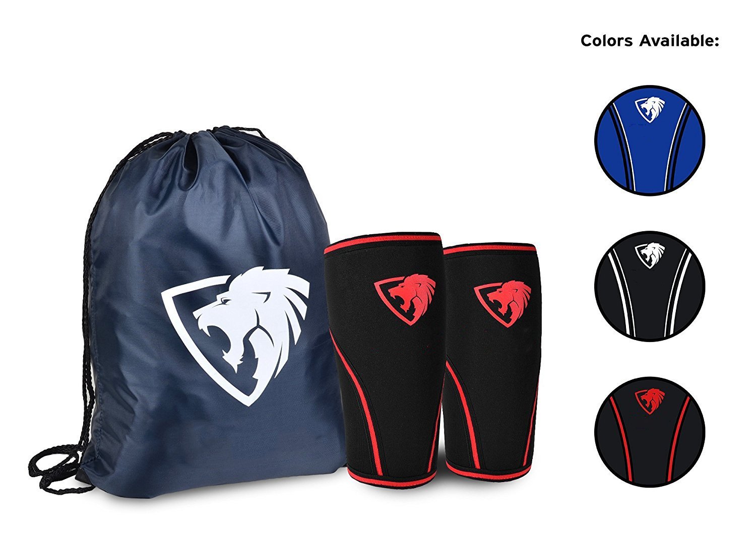 #4. Knee Sleeves ( 1 Pair w/ bag ) Best Orthopedic Knee Support & Pain Compression Brace